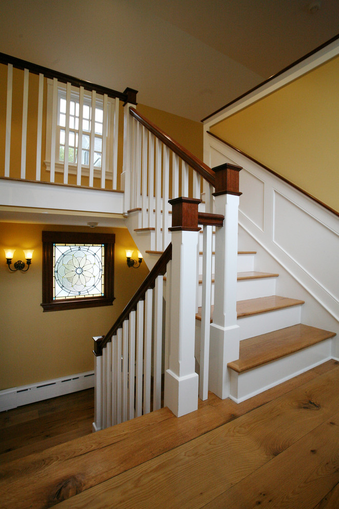 Staircase - cottage staircase idea in Boston