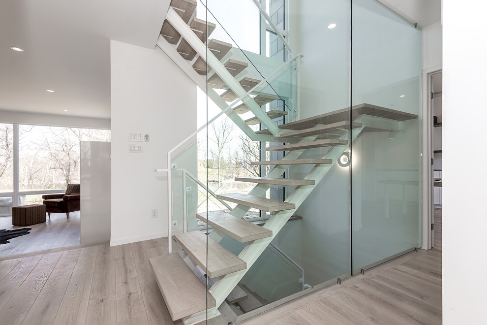 Winding Way Contemporary Staircase Ottawa by Sanchez Homes Houzz
