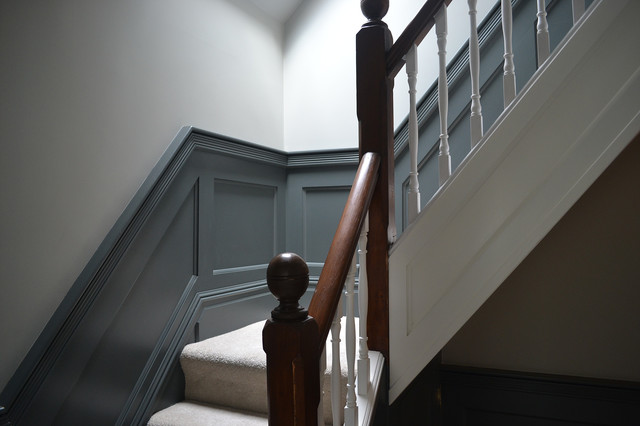 Wood Paneled Hallway Stairs And Landing Swinton Manchester 1 Traditional Staircase Manchester By Newleaf Bespoke Joinery Houzz Uk