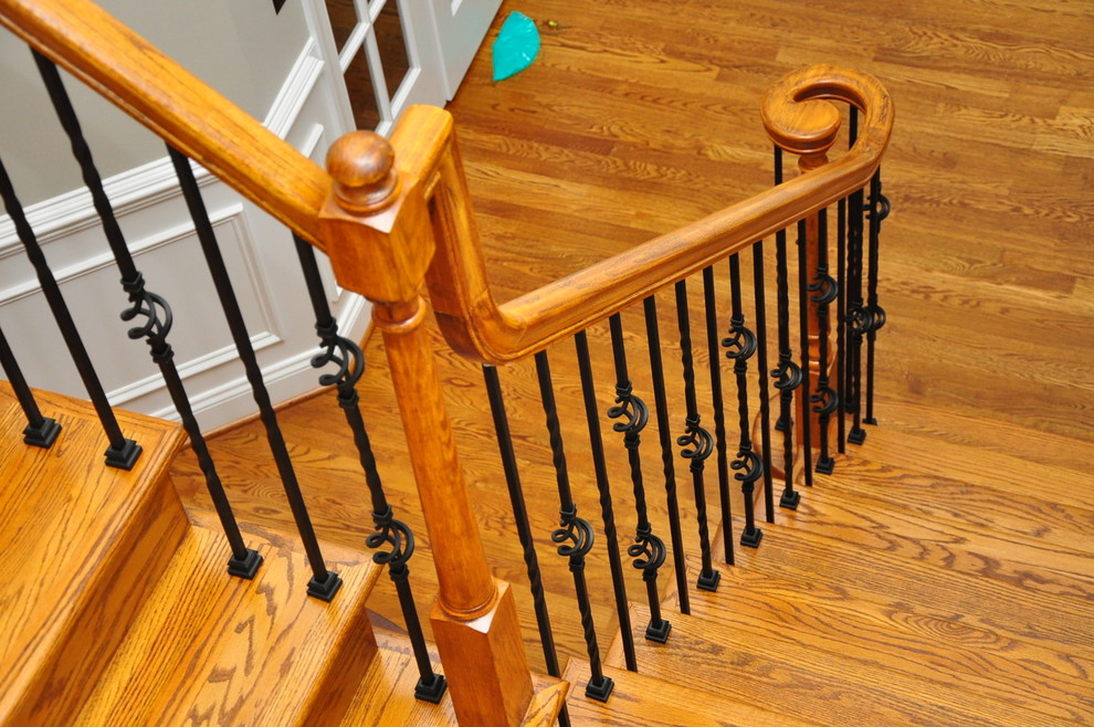 Wrought iron baluster installation Traditional Staircase Richmond