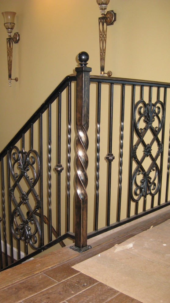 Wrought Iron Interior Railing-American Landmark Homes - Transitional ...