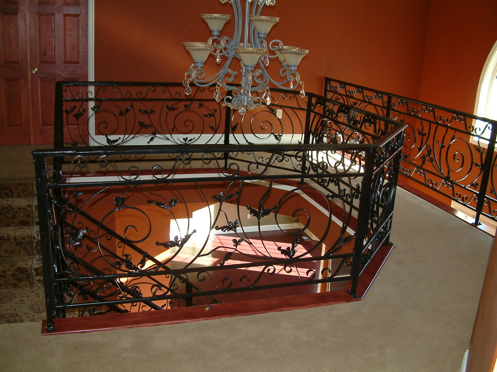 This is an example of a traditional staircase in Philadelphia.