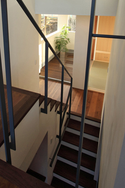 Exemple d'un escalier asiatique.