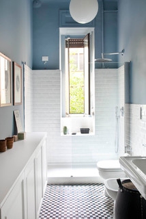 fyp #bluewall #accentwall #bathroom #bathroommakeover #bluepaint #pow, Bathroom Painting Ideas