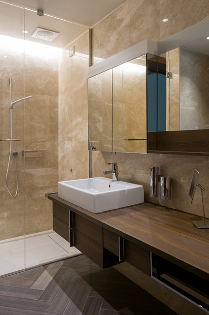 Bagno SZ, 11mq, Bathroom S. Z. - Contemporaneo - Stanza da Bagno -  Bologna - di Joanne Paul Studio