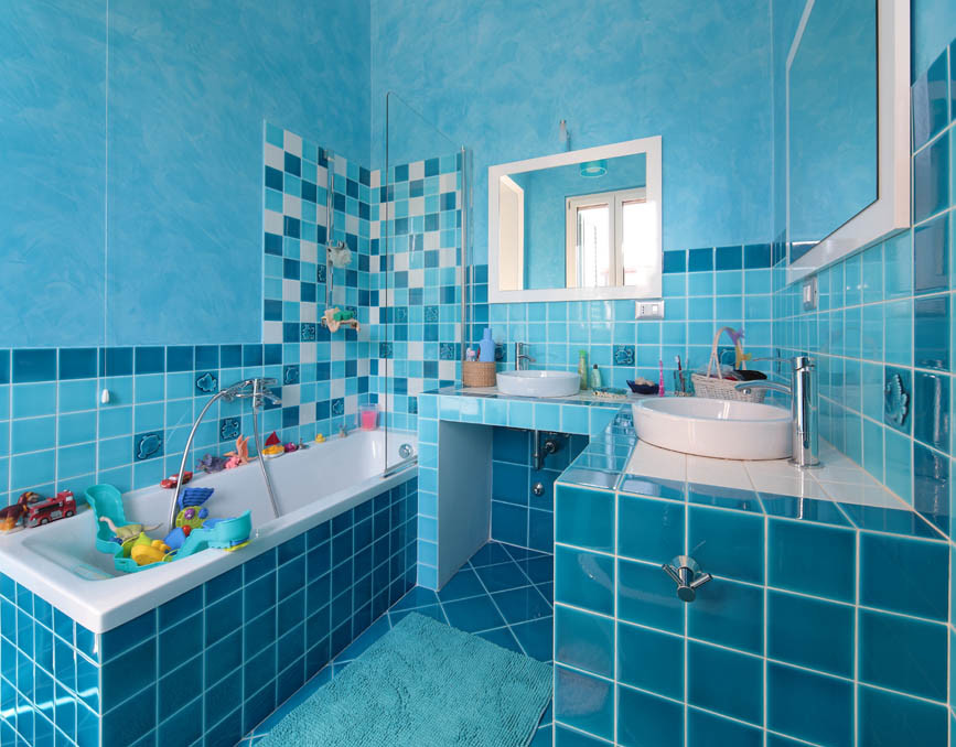 Foto di una stanza da bagno stile marinaro