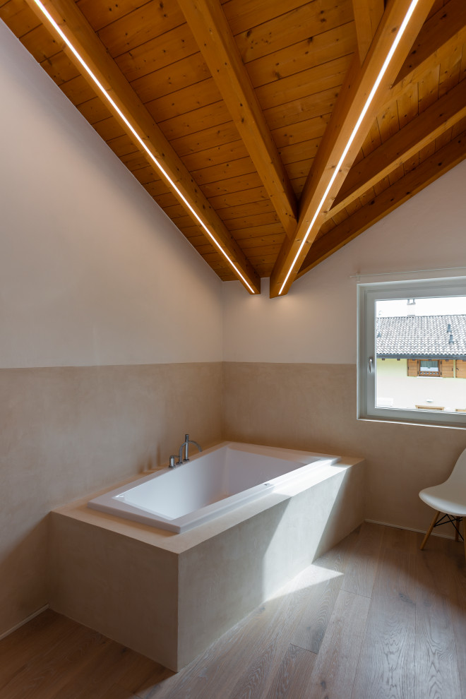 Idées déco pour une salle de bain contemporaine.