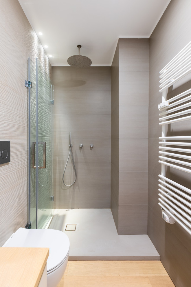 Idée de décoration pour une salle de bain minimaliste.