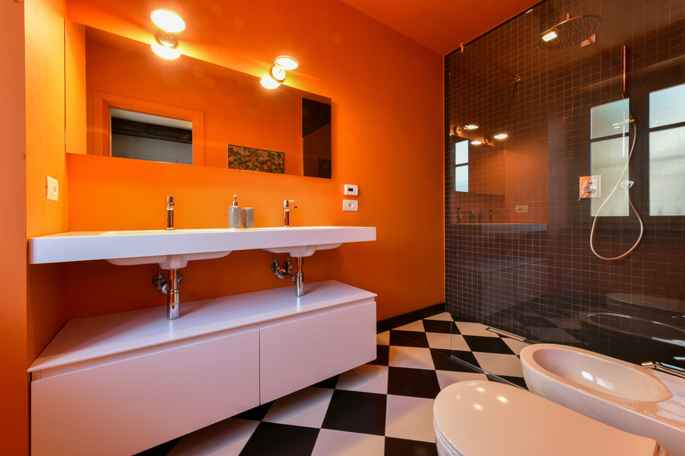 Bathroom - industrial bathroom idea in Turin