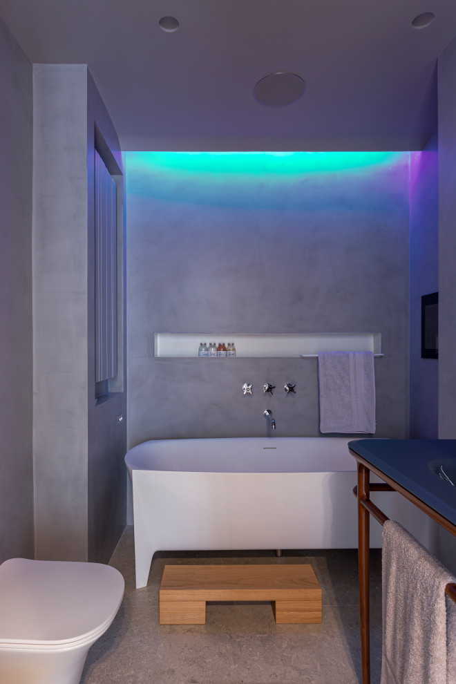 Idee per una stanza da bagno con doccia minimalista di medie dimensioni