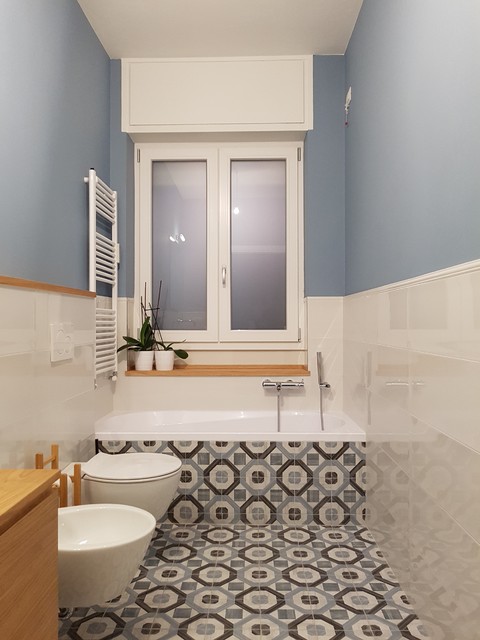 Tenda da doccia con arco arcobaleno retrò - Decorazione da bagno
