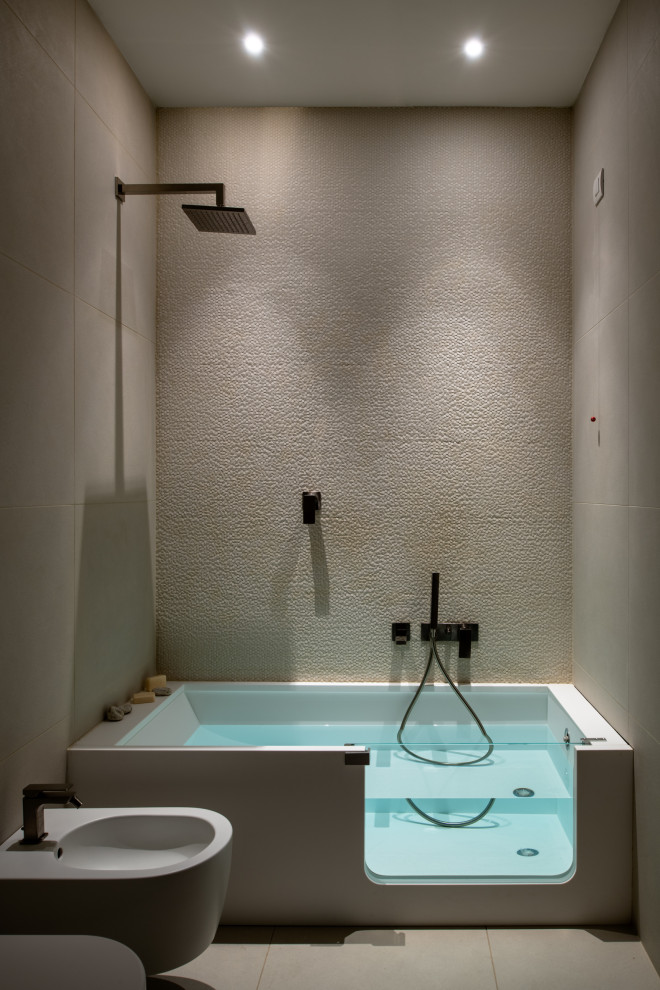 SECONDO BAGNO - vista vasca da bagno con doccia - Contemporary - Bathroom -  Rome - by OPA architetti Roma | Houzz