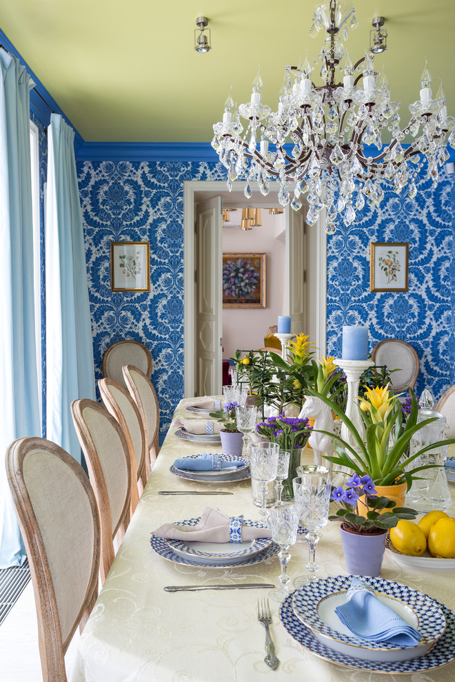 Photo of a bohemian dining room in Moscow.