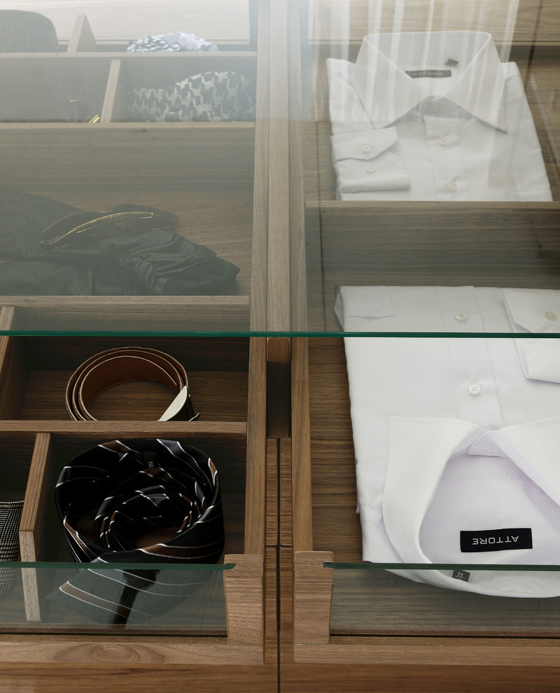 Diseño de armario y vestidor unisex minimalista grande