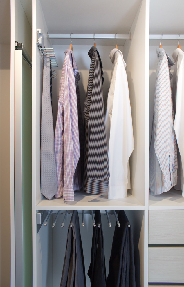Scandinavian style walk in wardrobe Scandinavian Closet