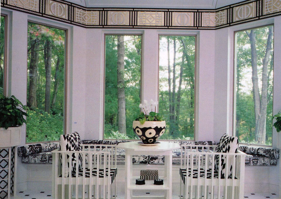 Idee per una veranda classica di medie dimensioni con pavimento con piastrelle in ceramica