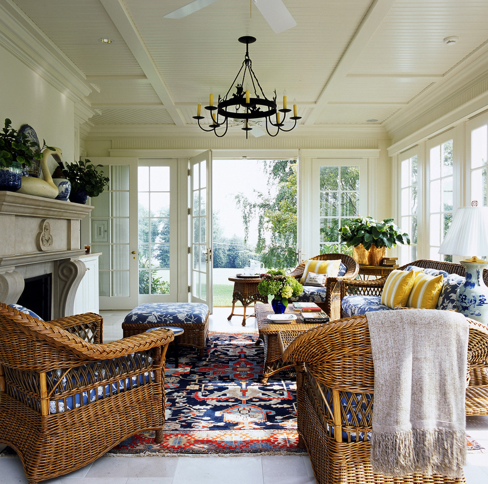 Inspiration for a classic conservatory in Baltimore with a standard ceiling and grey floors.