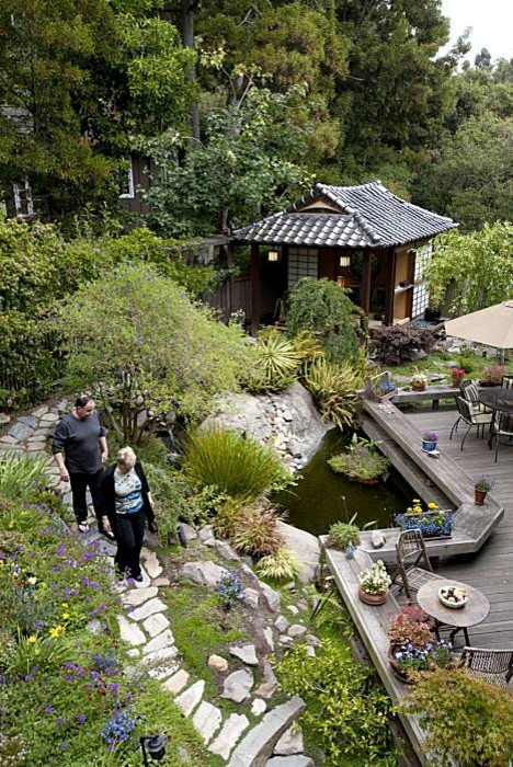 Asiatischer Wintergarten in San Francisco