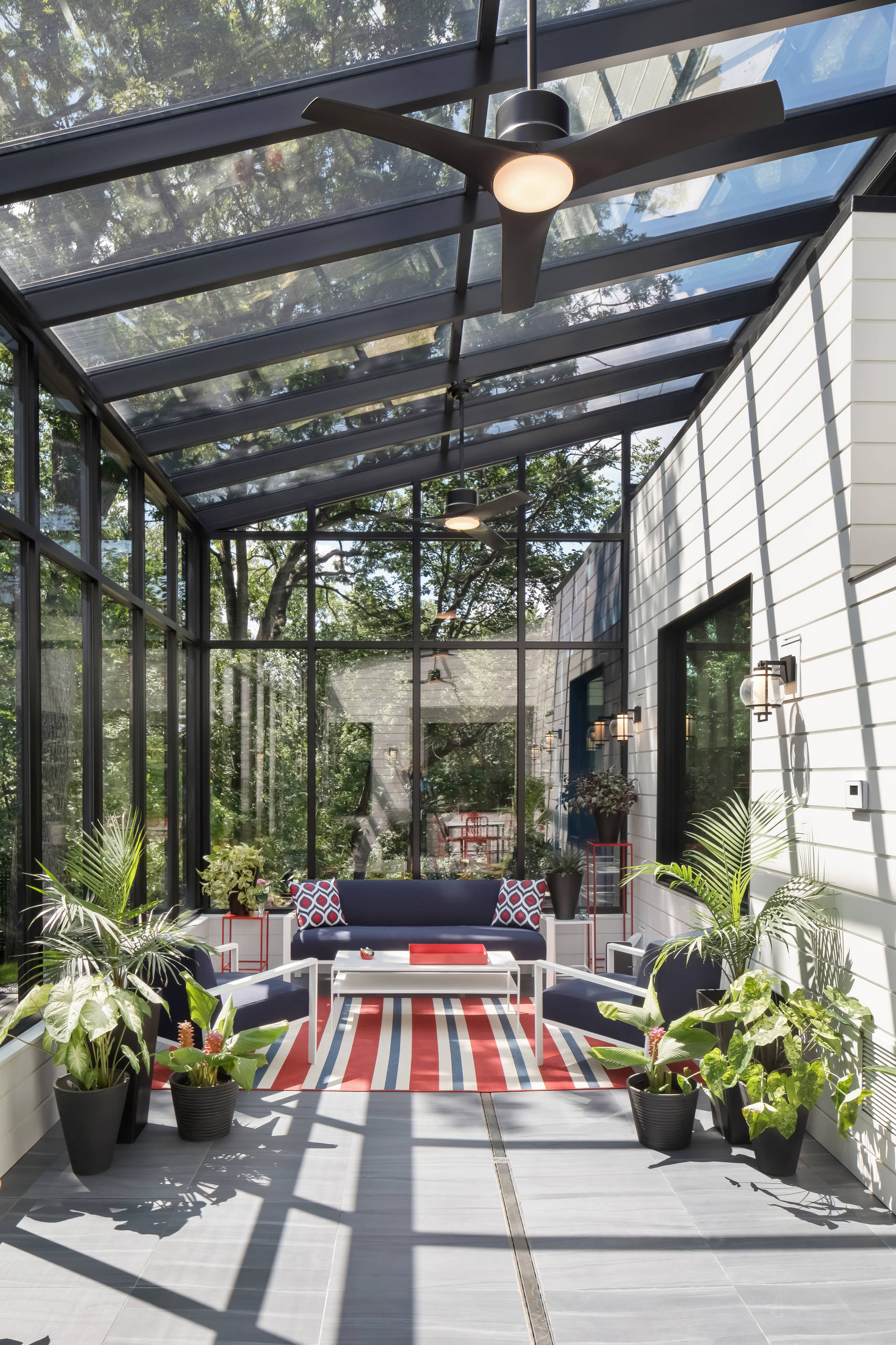 glass patio walls on 75 Beautiful Sunroom Pictures Ideas May 2021 Houzz