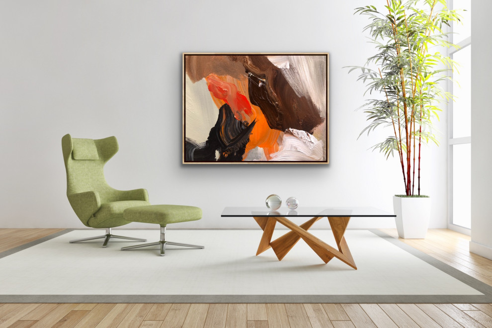 Blue Black LARGE Canvas Wall Art Contemporary black Modern Room Decor Contemporary Sunroom