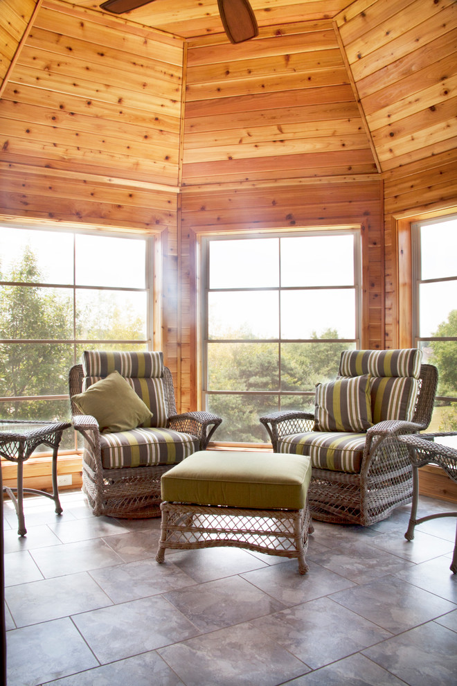 Brookfield Addition Craftsman Sunroom Milwaukee by Mukwonago