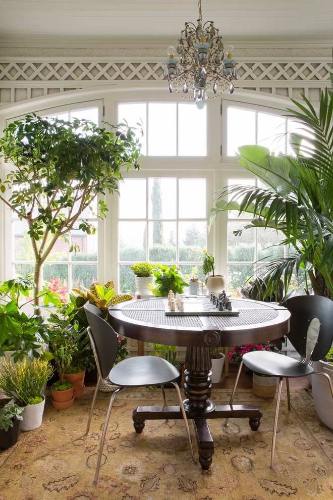 Inspiration for a classic conservatory in Portland with a standard ceiling.