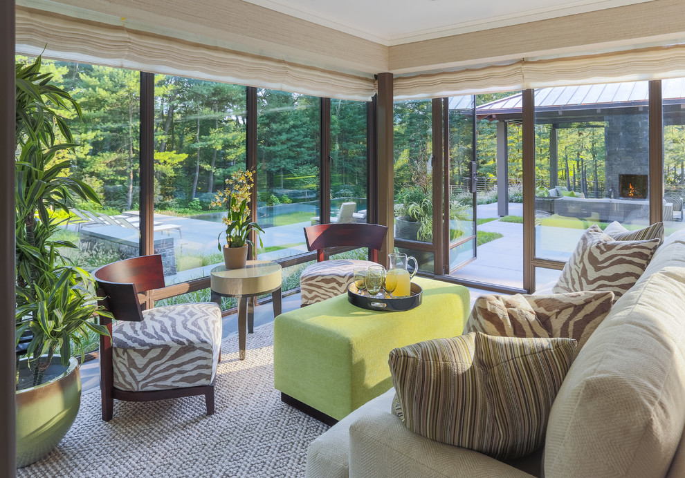 Cliff Ridge Sunroom Contemporary Sunroom Boston by LDa