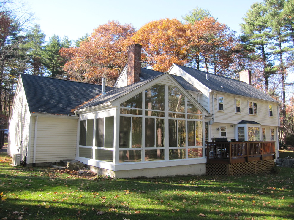 Design ideas for a large classic conservatory in Boston with a standard ceiling.