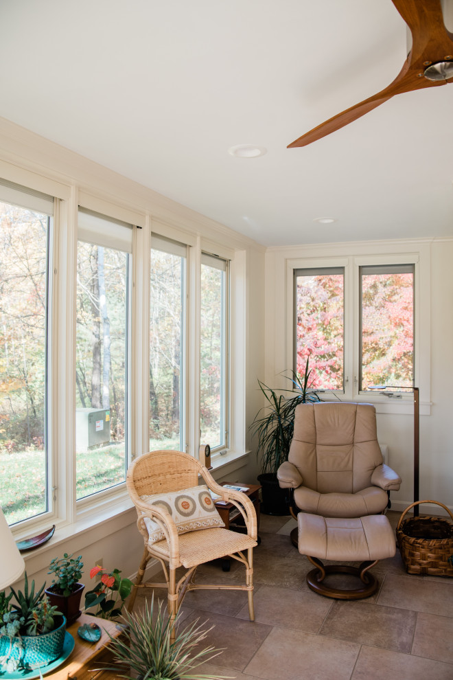 This is an example of a contemporary conservatory in Boston.