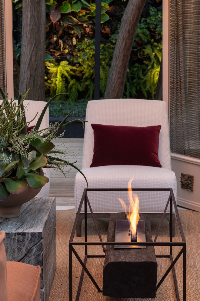ECO 53 FIRE PIT Tropical Sunroom Miami by ECOFIREPLACES