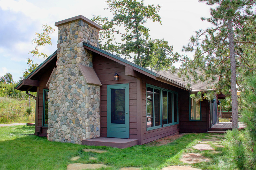 Family Cabin Sun Room Addition Transitional Sunroom Minneapolis