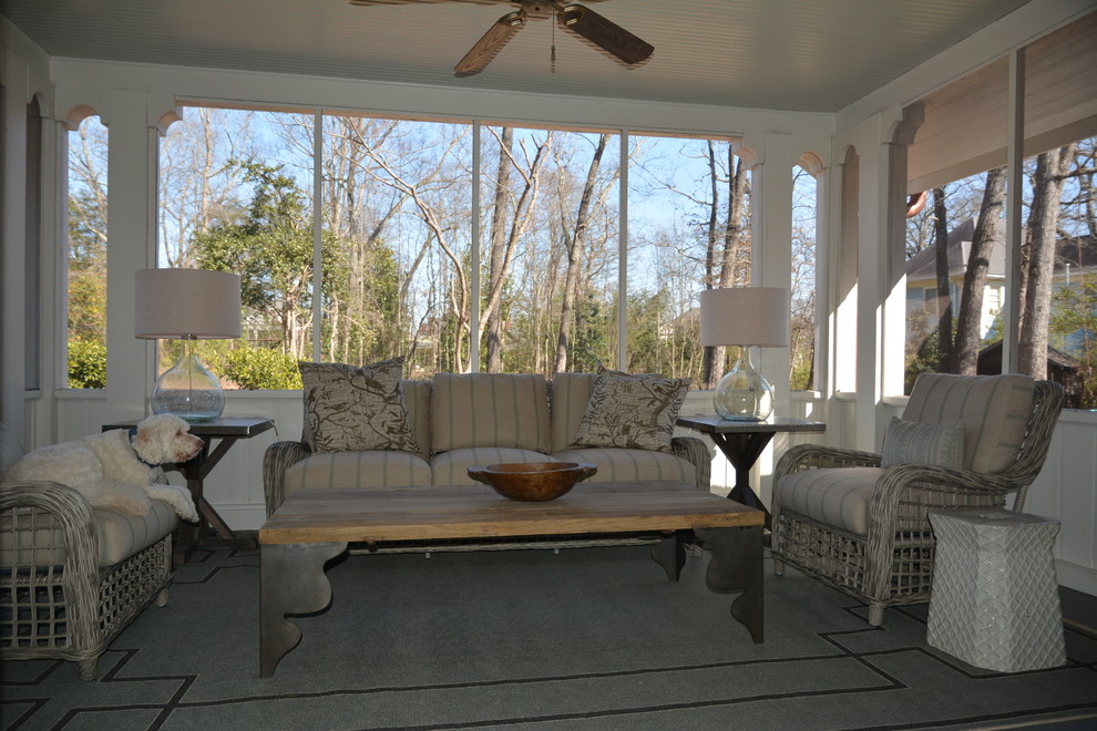 Mid-sized elegant sunroom photo in Atlanta with no fireplace and a standard ceiling