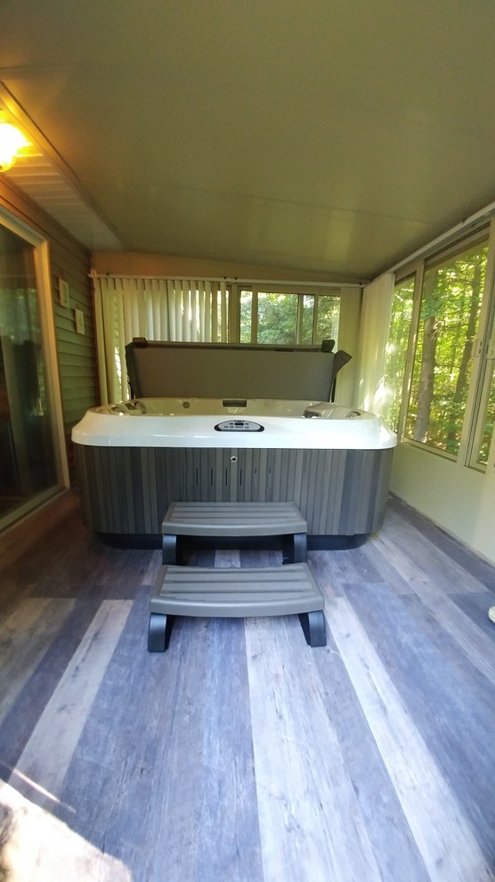 Hot Tub Decking Applications Sunroom Boston by New England Spas