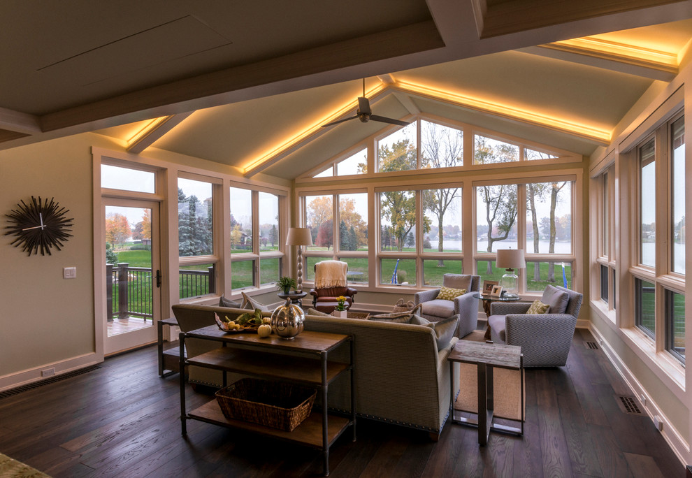 Inspiration for a craftsman sunroom remodel in Grand Rapids