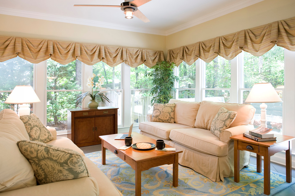 Example of a sunroom design in Raleigh