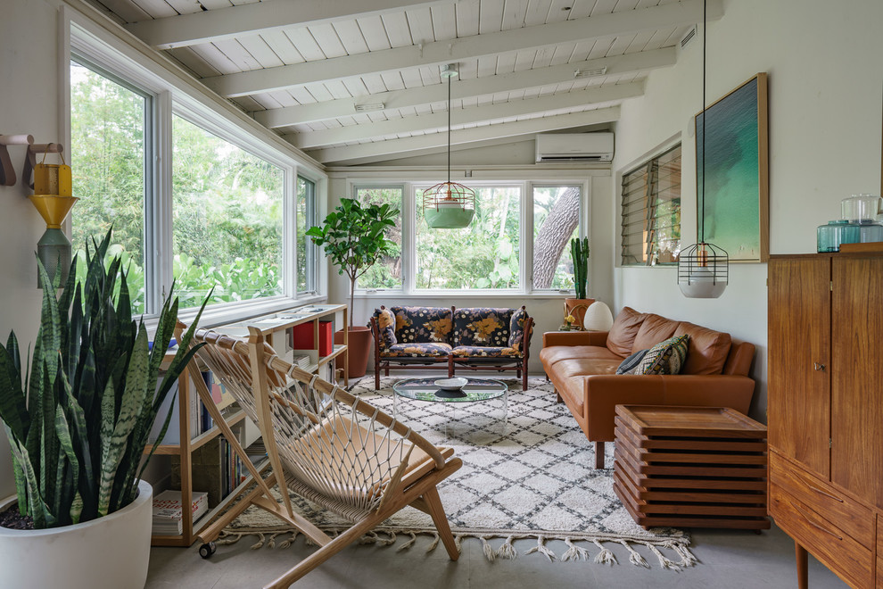Esempio di una veranda minimalista