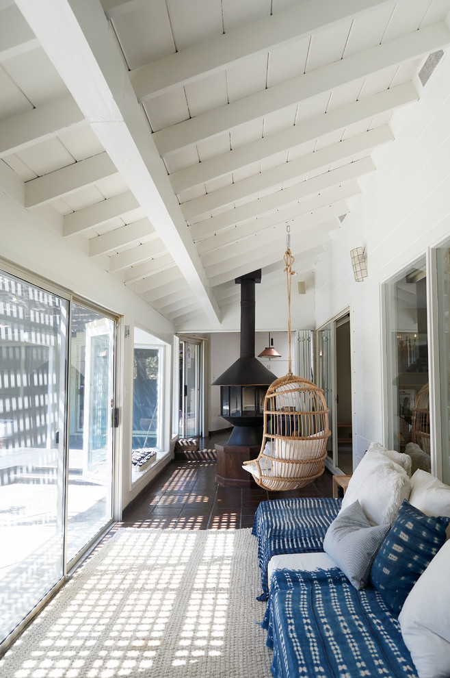 Foto di una veranda minimalista