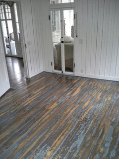 Painted Cottage Floors Beach Style Sunroom Grand Rapids By Legacy Hardwoods