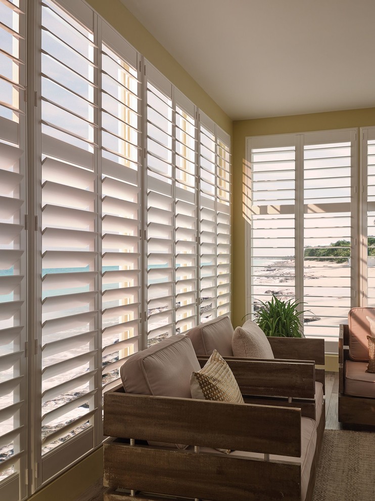 Plantation shutters Eclectic Sunroom Little Rock by Made in the