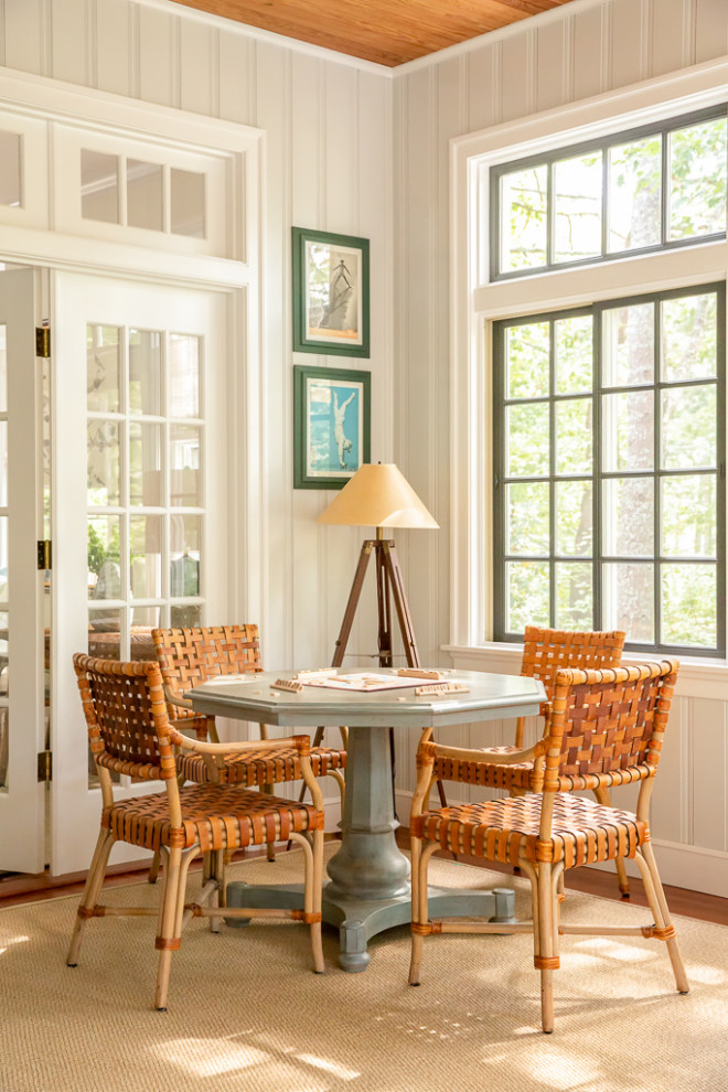 Prout's Neck Beach Style Sunroom Portland Maine by Leandra