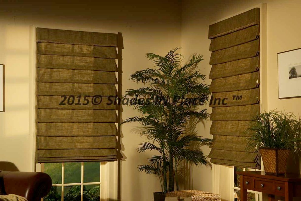 Roman Shades - Traditional - Sunroom - Tampa - by Shades IN Place | Houzz