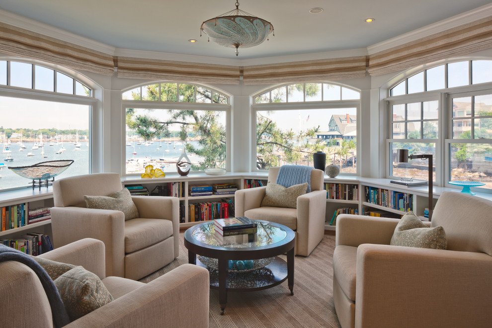 Design ideas for a classic conservatory in Boston with a standard ceiling.