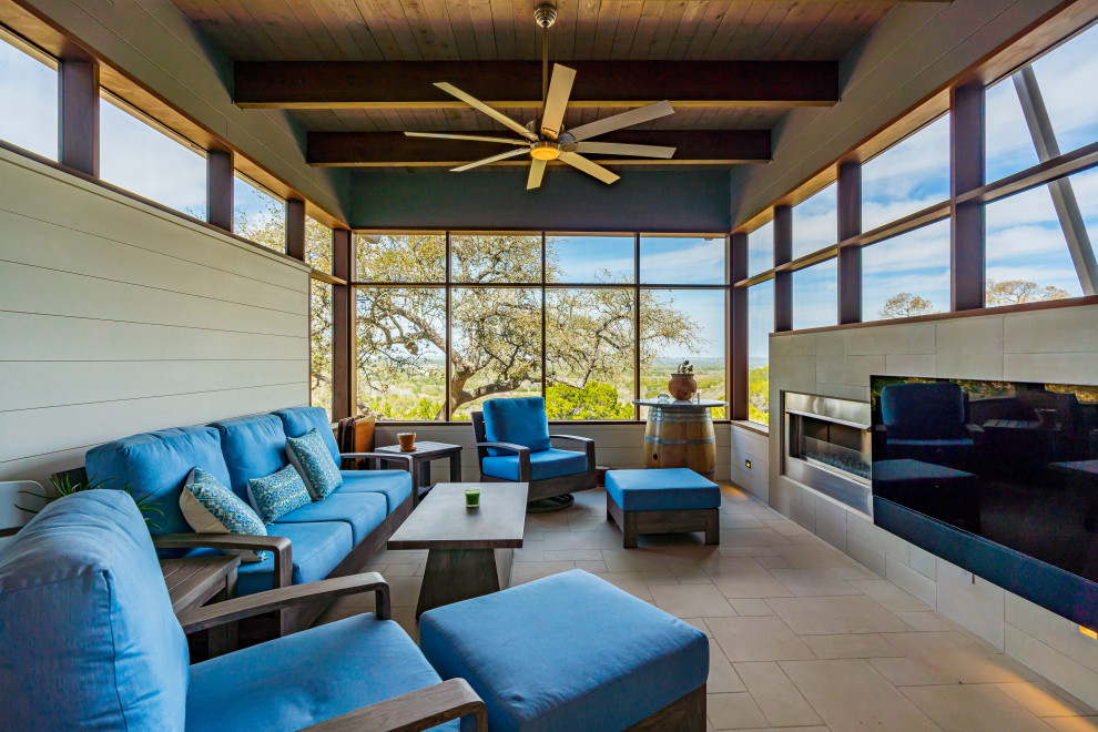 Skyview Terrace Contemporary Sunroom Austin by BarleyPfeiffer