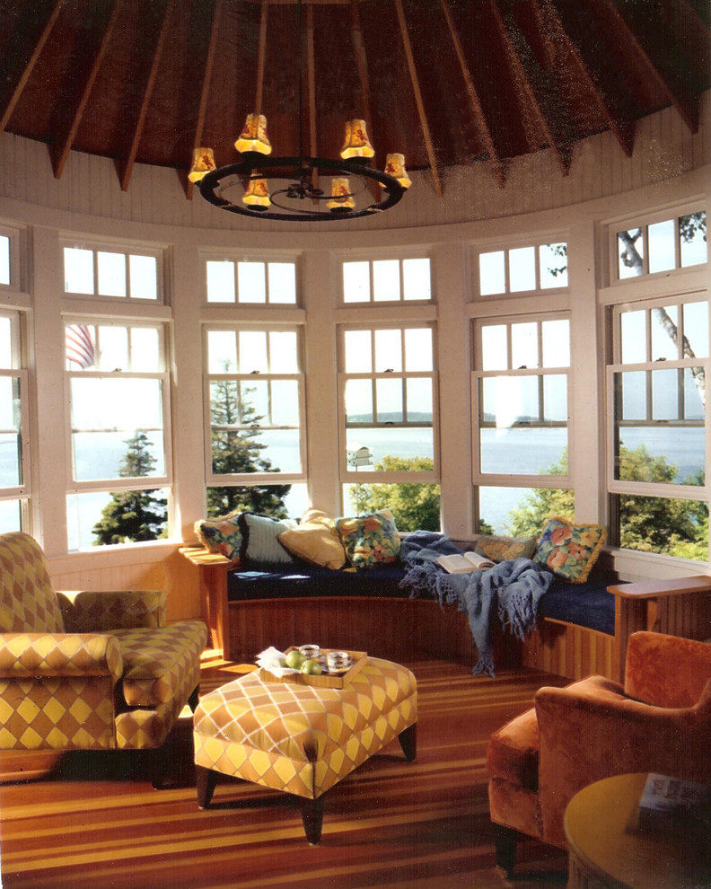 Example of a classic sunroom design in Portland Maine