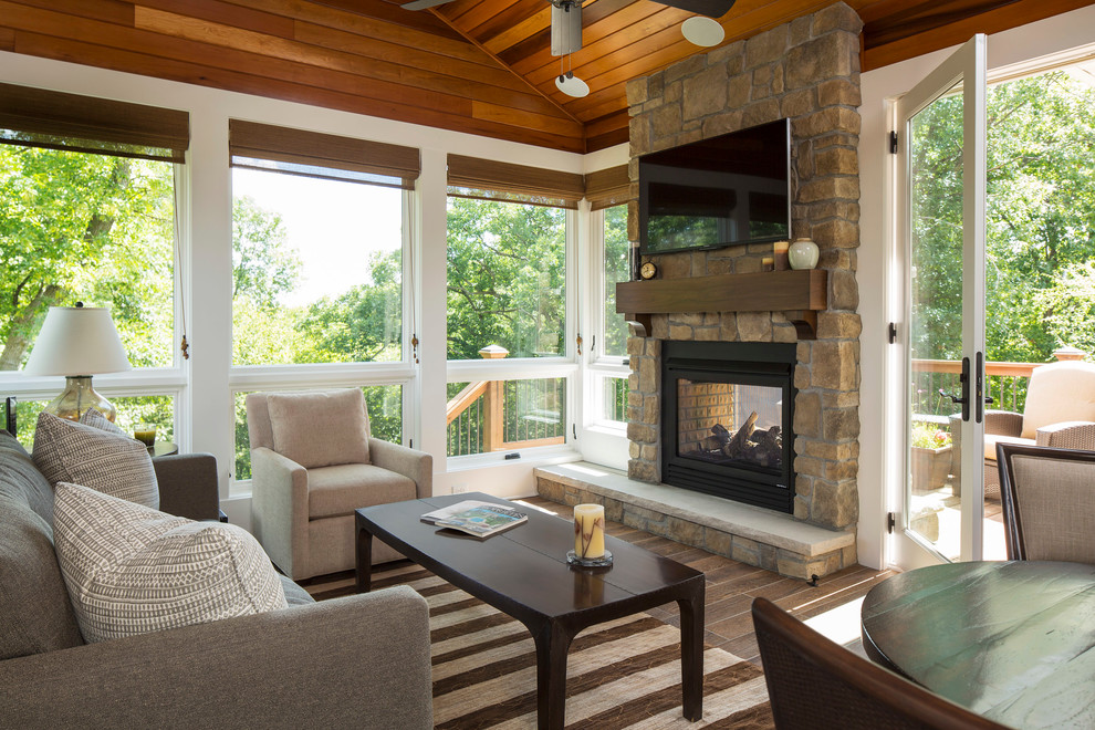 Sun Porch Transitional Sunroom Minneapolis by Herrick Design