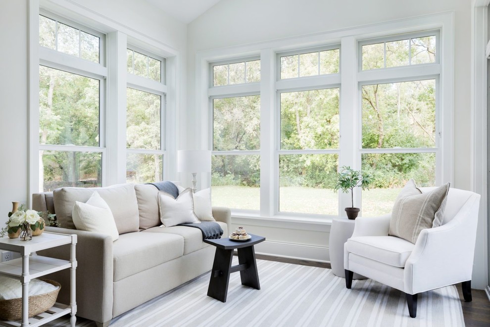 Inspiration for a transitional sunroom remodel