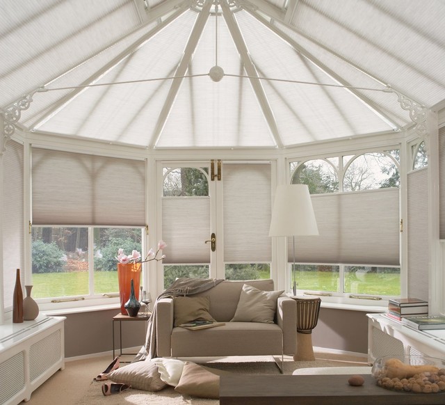 Window Treatments for Sunrooms and 4 Season Rooms Traditional Sunroom Cincinnati by