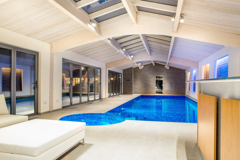 Design ideas for a contemporary swimming pool in London.