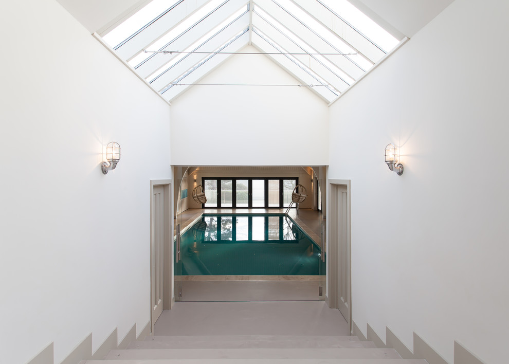 Inspiration for a scandinavian pool remodel in London
