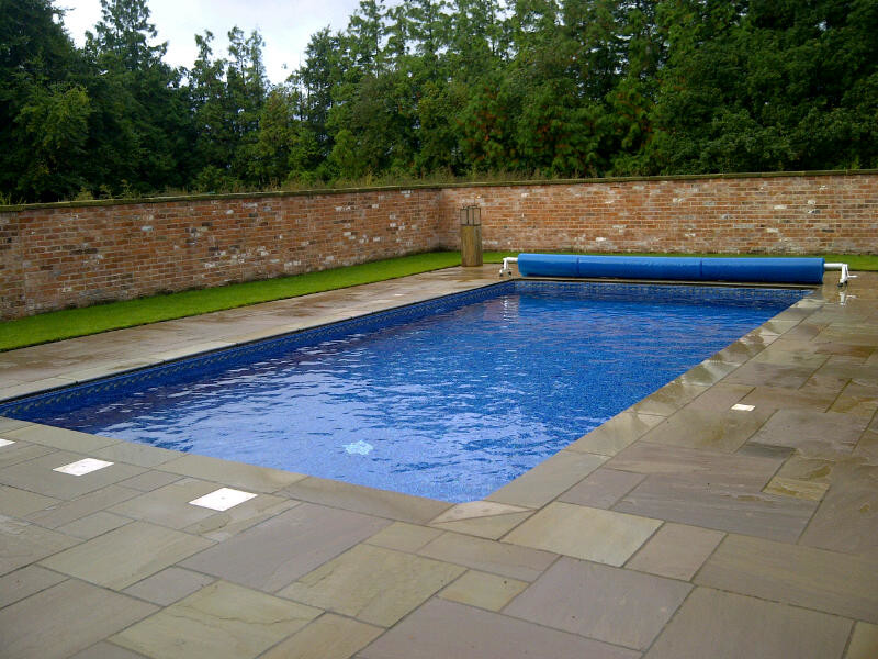 Design ideas for a traditional swimming pool in West Midlands.